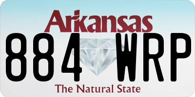 AR license plate 884WRP