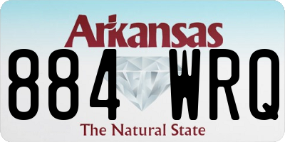 AR license plate 884WRQ