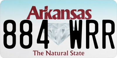 AR license plate 884WRR
