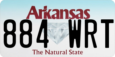 AR license plate 884WRT