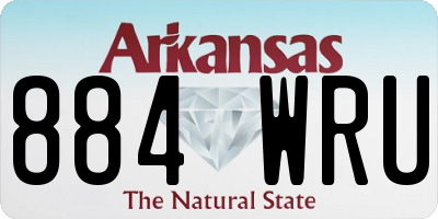 AR license plate 884WRU