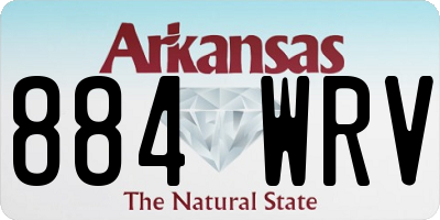 AR license plate 884WRV