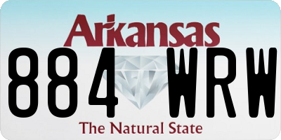 AR license plate 884WRW