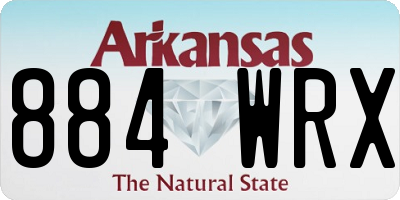 AR license plate 884WRX