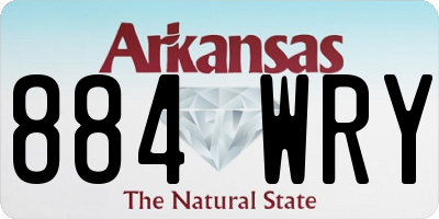 AR license plate 884WRY
