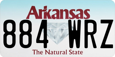 AR license plate 884WRZ