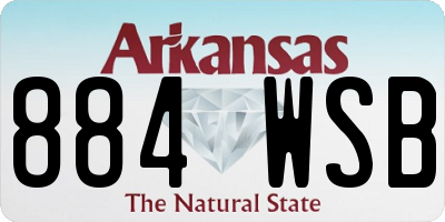 AR license plate 884WSB