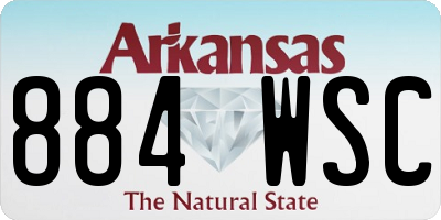 AR license plate 884WSC