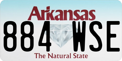 AR license plate 884WSE