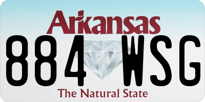 AR license plate 884WSG