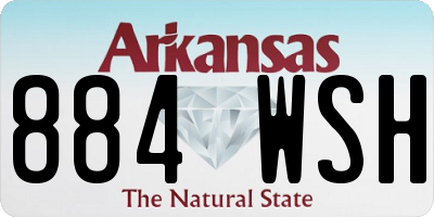 AR license plate 884WSH