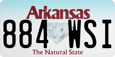 AR license plate 884WSI