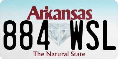 AR license plate 884WSL