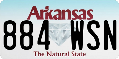 AR license plate 884WSN
