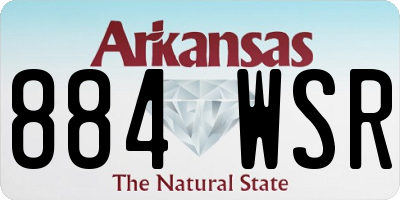 AR license plate 884WSR