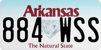 AR license plate 884WSS