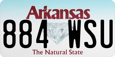 AR license plate 884WSU