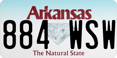 AR license plate 884WSW