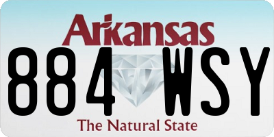AR license plate 884WSY