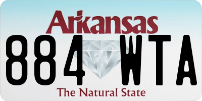AR license plate 884WTA