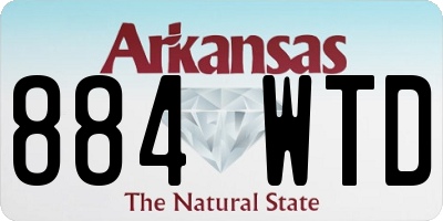 AR license plate 884WTD