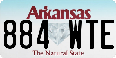 AR license plate 884WTE
