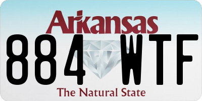 AR license plate 884WTF