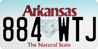 AR license plate 884WTJ
