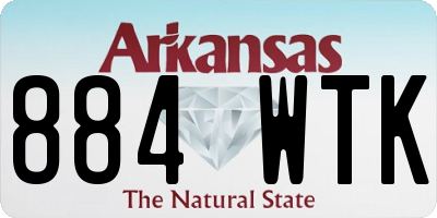 AR license plate 884WTK