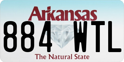 AR license plate 884WTL