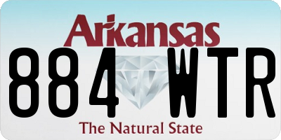 AR license plate 884WTR