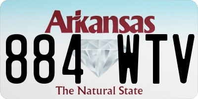 AR license plate 884WTV