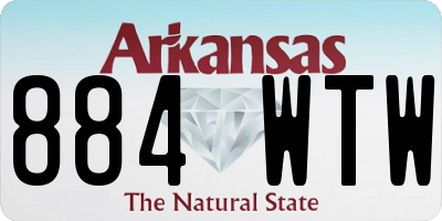 AR license plate 884WTW