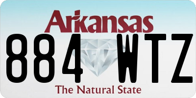 AR license plate 884WTZ