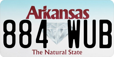 AR license plate 884WUB