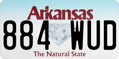 AR license plate 884WUD