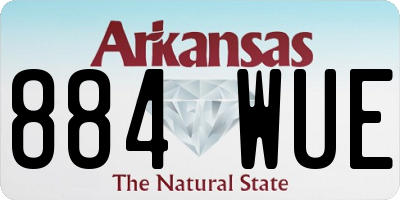 AR license plate 884WUE