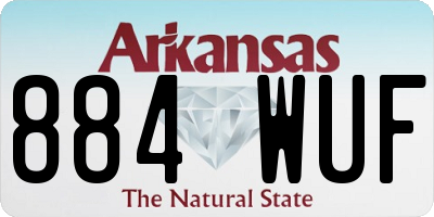 AR license plate 884WUF