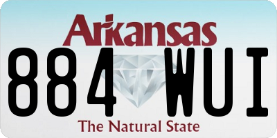 AR license plate 884WUI