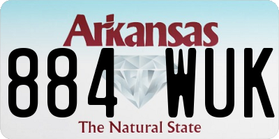 AR license plate 884WUK