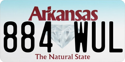 AR license plate 884WUL