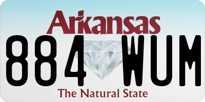 AR license plate 884WUM