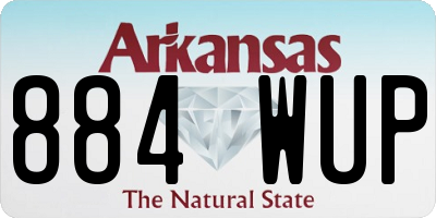 AR license plate 884WUP
