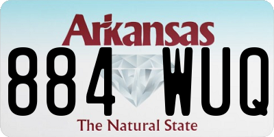 AR license plate 884WUQ