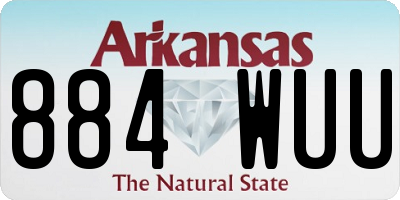 AR license plate 884WUU
