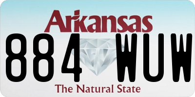 AR license plate 884WUW