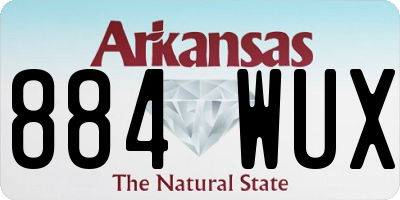 AR license plate 884WUX