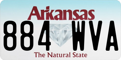 AR license plate 884WVA