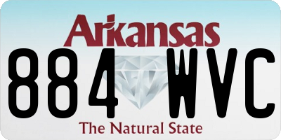 AR license plate 884WVC