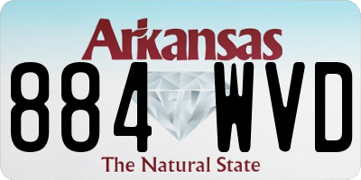 AR license plate 884WVD